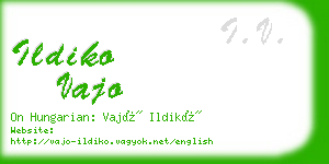 ildiko vajo business card